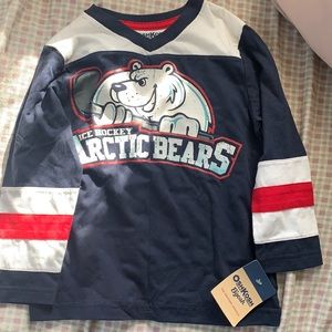 Red white and blue OshKosh shirt